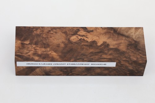 Orzech Kaukaski czeczot Caucasian Walnut Burl stabilizowane drewno na rękojeść noża stabilized wood for knife