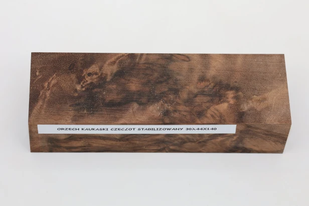 Orzech Kaukaski czeczot Caucasian Walnut Burl stabilizowane drewno na rękojeść noża stabilized wood for knife