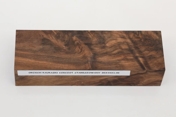 Orzech Kaukaski czeczot Caucasian Walnut Burl stabilizowane drewno na rękojeść noża stabilized wood for knife