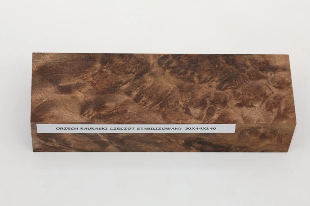 Orzech Kaukaski czeczot Caucasian Walnut Burl stabilizowane drewno na rękojeść noża stabilized wood for knife
