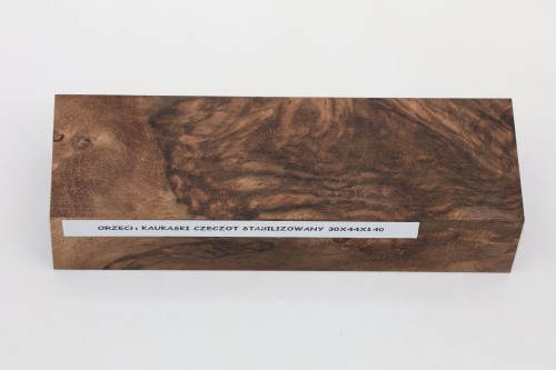 Orzech Kaukaski czeczot Caucasian Walnut Burl stabilizowane drewno na rękojeść noża stabilized wood for knife