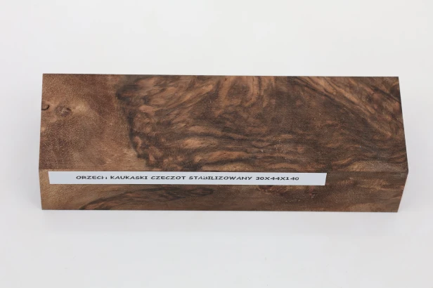 Orzech Kaukaski czeczot Caucasian Walnut Burl stabilizowane drewno na rękojeść noża stabilized wood for knife