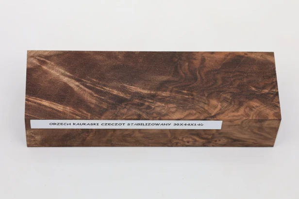 Orzech Kaukaski czeczot Caucasian Walnut Burl stabilizowane drewno na rękojeść noża stabilized wood for knife