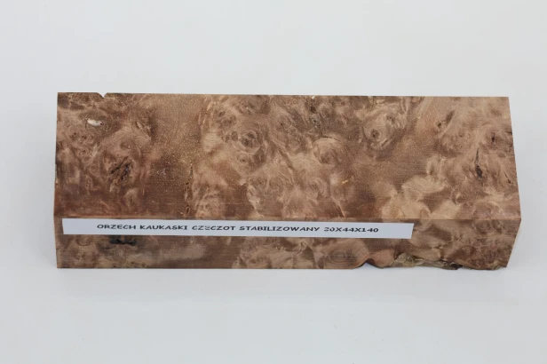Orzech Kaukaski czeczot Caucasian Walnut Burl stabilizowane drewno na rękojeść noża stabilized wood for knife