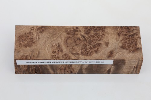 Orzech Kaukaski czeczot Caucasian Walnut Burl stabilizowane drewno na rękojeść noża stabilized wood for knife
