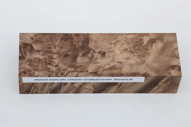 Orzech Kaukaski czeczot Caucasian Walnut Burl stabilizowane drewno na rękojeść noża stabilized wood for knife