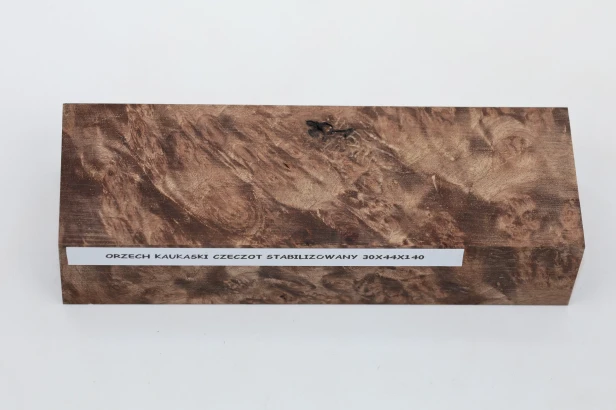 Orzech Kaukaski czeczot Caucasian Walnut Burl stabilizowane drewno na rękojeść noża stabilized wood for knife
