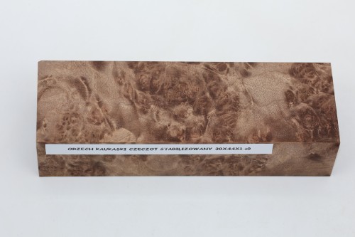 Orzech Kaukaski czeczot Caucasian Walnut Burl stabilizowane drewno na rękojeść noża stabilized wood for knife
