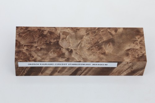 Orzech Kaukaski czeczot Caucasian Walnut Burl stabilizowane drewno na rękojeść noża stabilized wood for knife