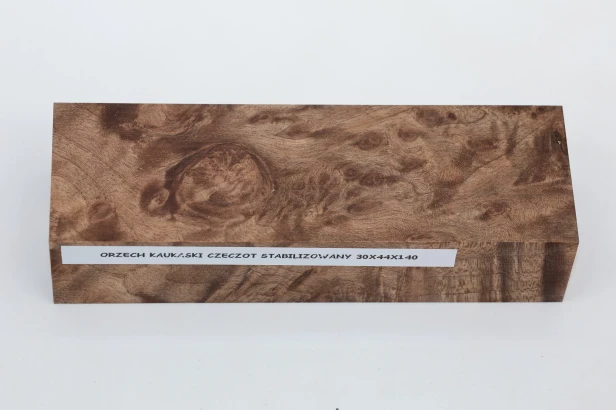 Orzech Kaukaski czeczot Caucasian Walnut Burl stabilizowane drewno na rękojeść noża stabilized wood for knife