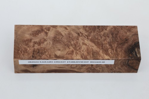 Orzech Kaukaski czeczot Caucasian Walnut Burl stabilizowane drewno na rękojeść noża stabilized wood for knife