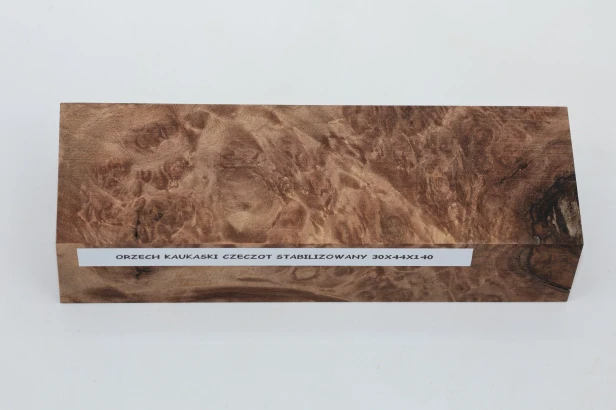 Orzech Kaukaski czeczot Caucasian Walnut Burl stabilizowane drewno na rękojeść noża stabilized wood for knife