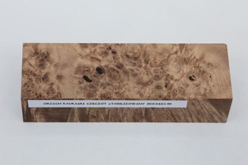 Orzech Kaukaski czeczot Caucasian Walnut Burl stabilizowane drewno na rękojeść noża stabilized wood for knife