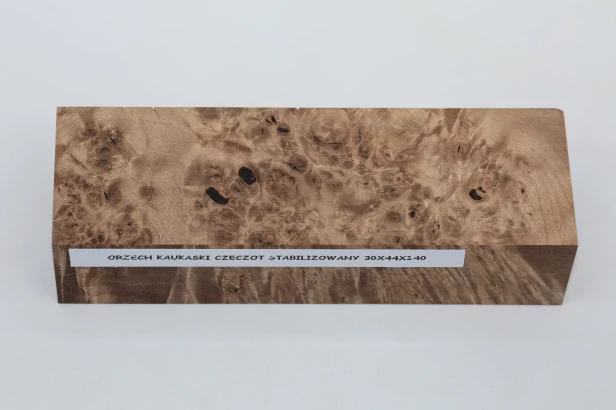 Orzech Kaukaski czeczot Caucasian Walnut Burl stabilizowane drewno na rękojeść noża stabilized wood for knife