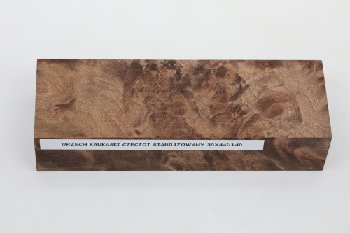 Orzech Kaukaski czeczot Caucasian Walnut Burl stabilizowane drewno na rękojeść noża stabilized wood for knife