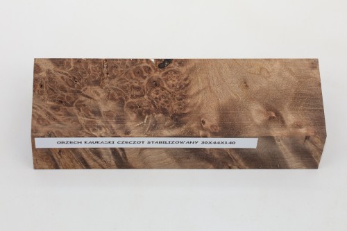 Orzech Kaukaski czeczot Caucasian Walnut Burl stabilizowane drewno na rękojeść noża stabilized wood for knife