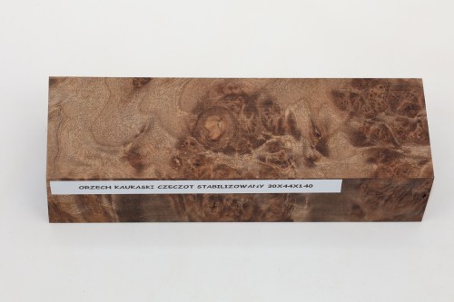 Orzech Kaukaski czeczot Caucasian Walnut Burl stabilizowane drewno na rękojeść noża stabilized wood for knife