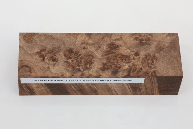 Orzech Kaukaski czeczot Caucasian Walnut Burl stabilizowane drewno na rękojeść noża stabilized wood for knife