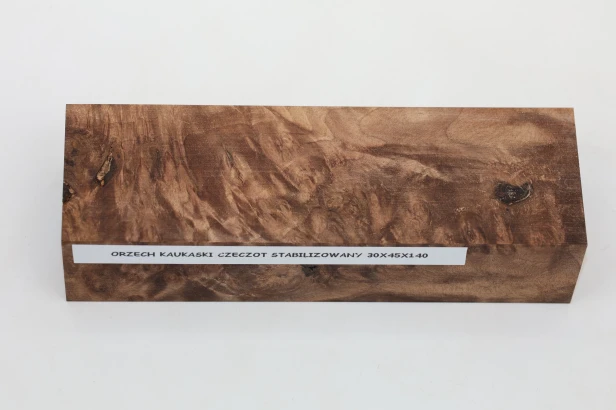 Orzech Kaukaski czeczot Caucasian Walnut Burl stabilizowane drewno na rękojeść noża stabilized wood for knife