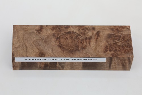 Orzech Kaukaski czeczot Caucasian Walnut Burl stabilizowane drewno na rękojeść noża stabilized wood for knife