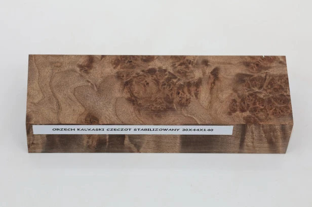 Orzech Kaukaski czeczot Caucasian Walnut Burl stabilizowane drewno na rękojeść noża stabilized wood for knife