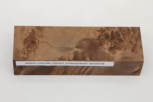 Orzech Kaukaski czeczot Caucasian Walnut Burl stabilizowane drewno na rękojeść noża stabilized wood for knife