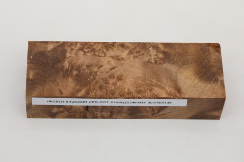 Orzech Kaukaski czeczot Caucasian Walnut Burl stabilizowane drewno na rękojeść noża stabilized wood for knife