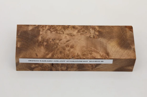 Orzech Kaukaski czeczot Caucasian Walnut Burl stabilizowane drewno na rękojeść noża stabilized wood for knife