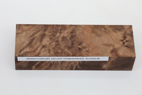 Orzech Kaukaski czeczot Caucasian Walnut Burl stabilizowane drewno na rękojeść noża stabilized wood for knife