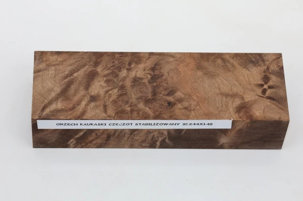Orzech Kaukaski czeczot Caucasian Walnut Burl stabilizowane drewno na rękojeść noża stabilized wood for knife