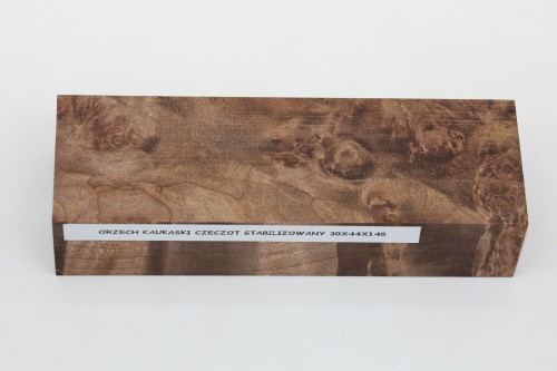 Orzech Kaukaski czeczot Caucasian Walnut Burl stabilizowane drewno na rękojeść noża stabilized wood for knife