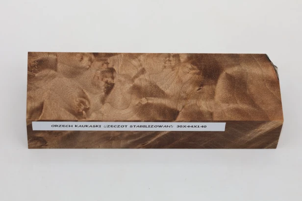 Orzech Kaukaski czeczot Caucasian Walnut Burl stabilizowane drewno na rękojeść noża stabilized wood for knife