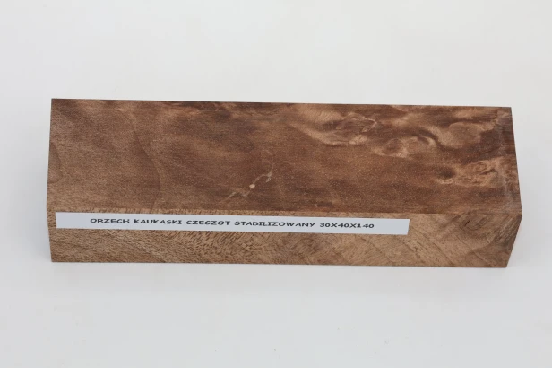 Orzech Kaukaski czeczot Caucasian Walnut Burl stabilizowane drewno na rękojeść noża stabilized wood for knife