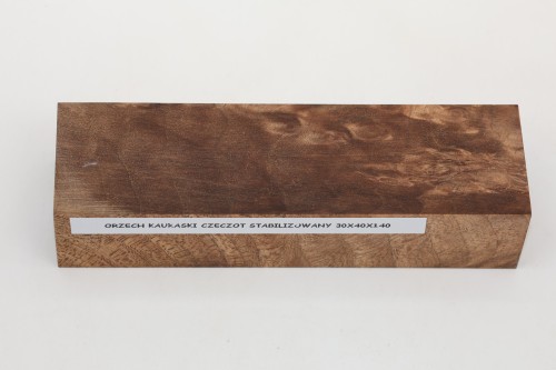 Orzech Kaukaski czeczot Caucasian Walnut Burl stabilizowane drewno na rękojeść noża stabilized wood for knife