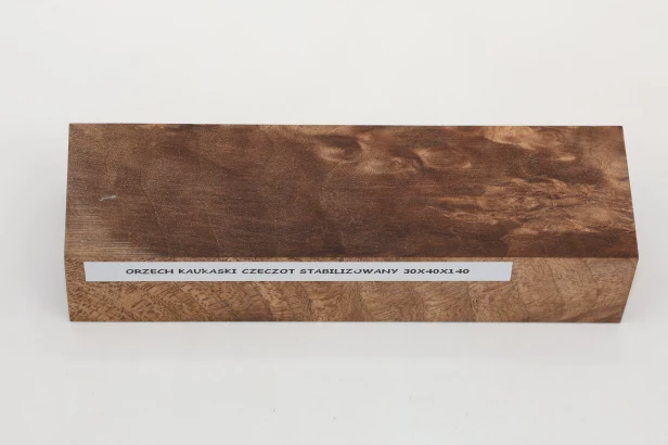 Orzech Kaukaski czeczot Caucasian Walnut Burl stabilizowane drewno na rękojeść noża stabilized wood for knife