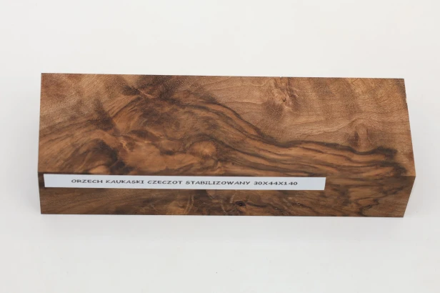 Orzech Kaukaski czeczot Caucasian Walnut Burl stabilizowane drewno na rękojeść noża stabilized wood for knife