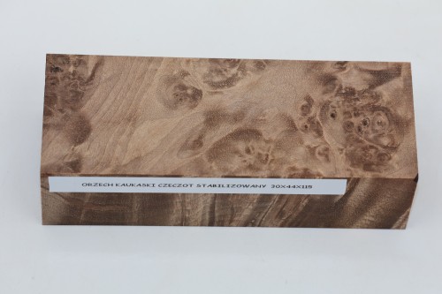 Orzech Kaukaski czeczot Caucasian Walnut Burl stabilizowane drewno na biżuterię stabilized wood for jewelry