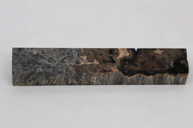 Klon jesionolistny czeczot grafit Ash-leaf Maple Burl Graphite stabilizowane drewno na biżuterię stabilized wood for jewelry