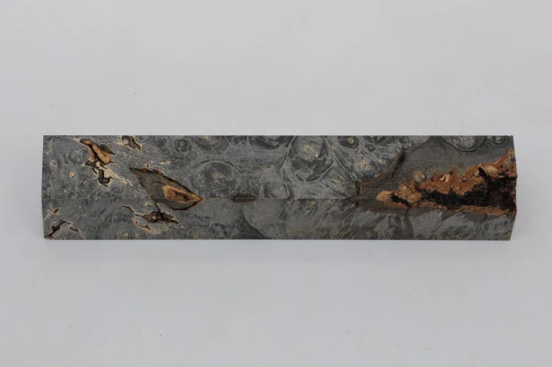 Klon jesionolistny czeczot grafit Ash-leaf Maple Burl Graphite stabilizowane drewno na biżuterię stabilized wood for jewelry