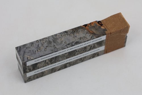 Klon jesionolistny czeczot grafit Ash-leaf Maple Burl Graphite stabilizowane drewno na biżuterię stabilized wood for jewelry