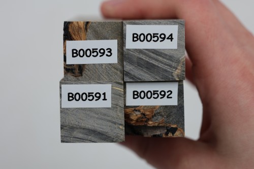 Klon jesionolistny czeczot grafit Ash-leaf Maple Burl Graphite stabilizowane drewno na biżuterię stabilized wood for jewelry