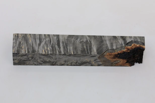 Klon jesionolistny czeczot grafit Ash-leaf Maple Burl Graphite stabilizowane drewno na biżuterię stabilized wood for jewelry