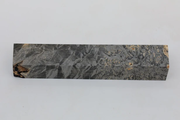 Klon jesionolistny czeczot grafit Ash-leaf Maple Burl Graphite stabilizowane drewno na biżuterię stabilized wood for jewelry