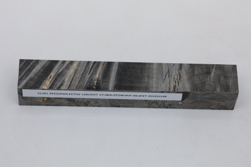 Klon jesionolistny czeczot grafit Ash-leaf Maple Burl Graphite stabilizowane drewno na długopis stabilized wood for pen blank