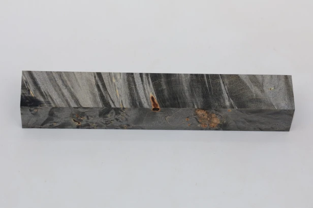 Klon jesionolistny czeczot grafit Ash-leaf Maple Burl Graphite stabilizowane drewno na długopis stabilized wood for pen blank