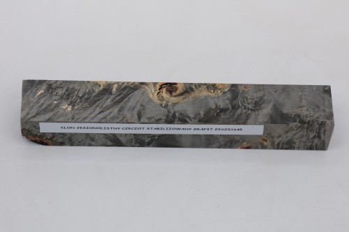 Klon jesionolistny czeczot grafit Ash-leaf Maple Burl Graphite stabilizowane drewno na długopis stabilized wood for pen blank