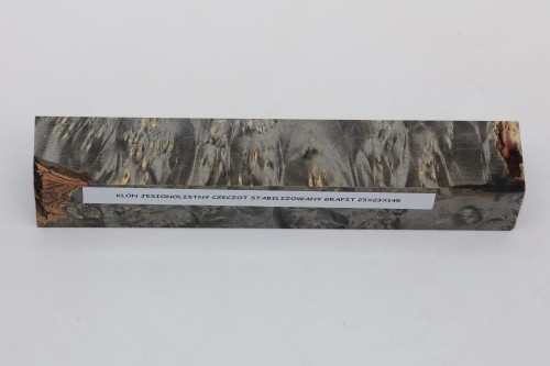 Klon jesionolistny czeczot grafit Ash-leaf Maple Burl Graphite stabilizowane drewno na długopis stabilized wood for pen blank