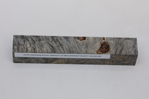 Klon jesionolistny czeczot grafit Ash-leaf Maple Burl Graphite stabilizowane drewno na długopis stabilized wood for pen blank