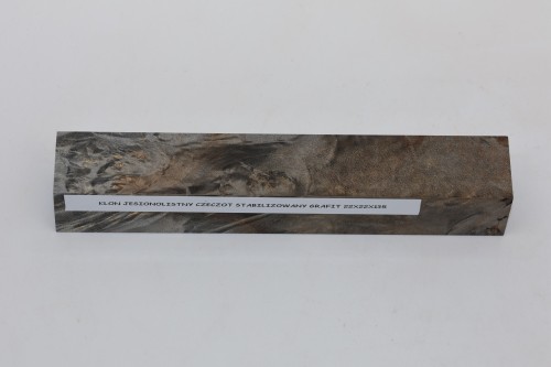 Klon jesionolistny czeczot grafit Ash-leaf Maple Burl Graphite stabilizowane drewno na długopis stabilized wood for pen blank