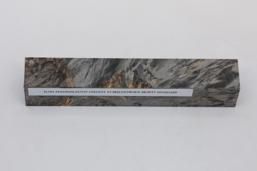 Klon jesionolistny czeczot grafit Ash-leaf Maple Burl Graphite stabilizowane drewno na długopis stabilized wood for pen blank